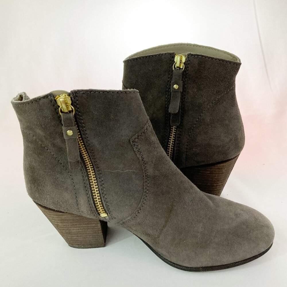 Boden Block Heel Suede Ankle Boots Size 38